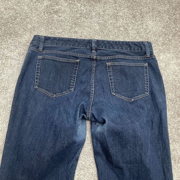Eddie Bauer Curvy Bootcut Denim Jeans Womens 12 Blue Mid Rise Specially Dyed - Picture 11 of 15